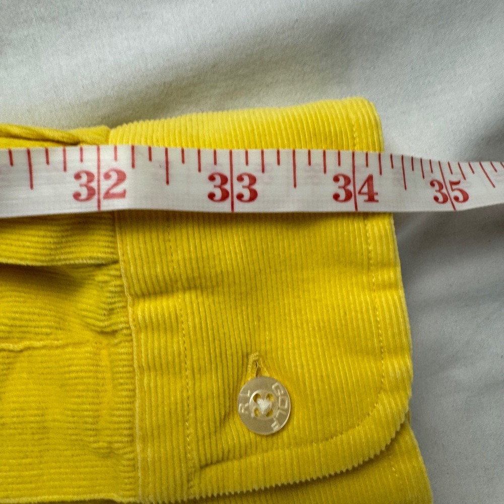 Ralph Lauren Golf Corduroy Button Down Shirt Men M Yellow Long Sleeve Crest Logo - Picture 12 of 12